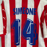 1997/98 ATLETICO MADRID SIMEONE 14 HOME SHIRT (XL) PUMA - Cult Kits - XL - Buy Vintage Football Shirts, Authentic Retro Football Shirts For Sale, Classic Football Shirts & Soccer Jersey