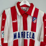 1997/98 ATLETICO MADRID SIMEONE 14 HOME SHIRT (XL) PUMA - Cult Kits - XL - Buy Vintage Football Shirts, Authentic Retro Football Shirts For Sale, Classic Football Shirts & Soccer Jersey