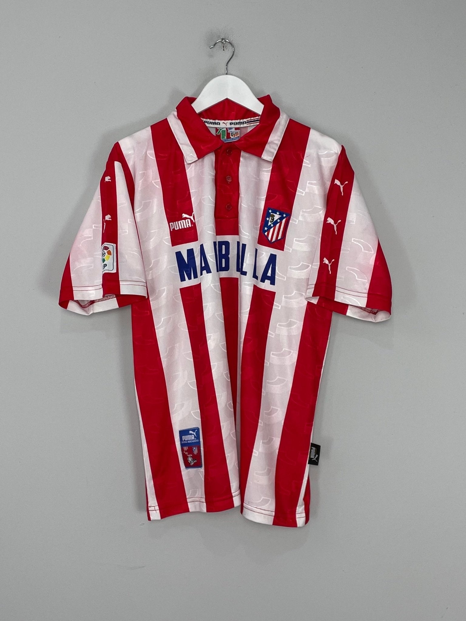 Shop 1997/98 ATLETICO MADRID VIERI #9 HOME SHIRT (L) PUMA, classic football shirts, vintage football shirts & retro soccer jerseys at Cult Kits