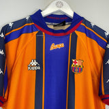 1997/98 BARCELONA AWAY SHIRT (L) KAPPA - Cult Kits - Large - Buy Vintage Football Shirts, Authentic Retro Football Shirts For Sale, Classic Football Shirts & Soccer Jersey