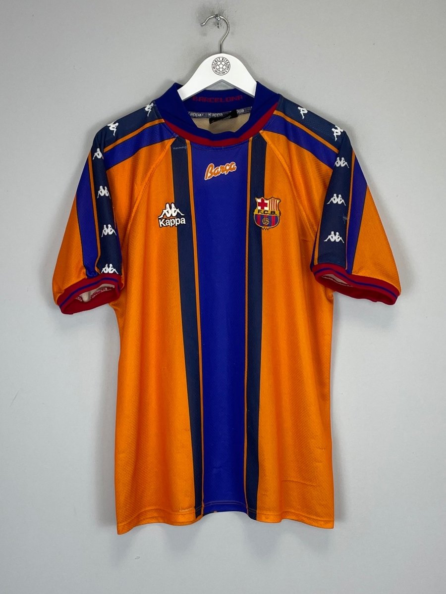 1997/98 BARCELONA AWAY SHIRT (L) KAPPA - Cult Kits - Large - Buy Vintage Football Shirts, Authentic Retro Football Shirts For Sale, Classic Football Shirts & Soccer Jersey