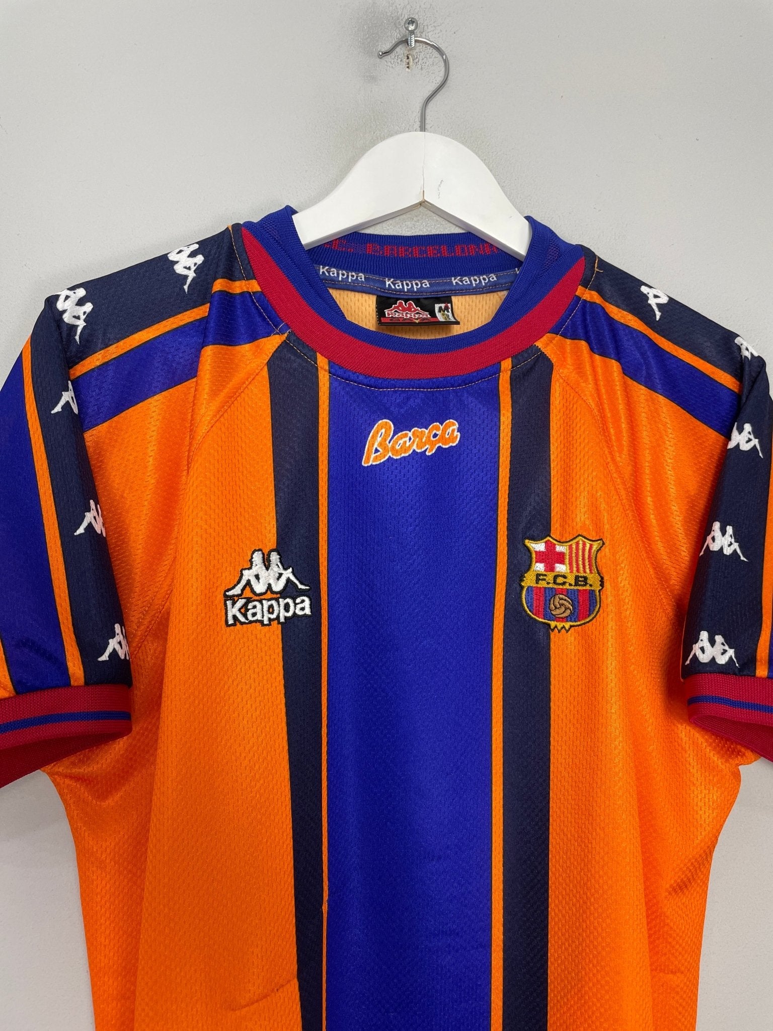 Shop 1997/98 BARCELONA AWAY SHIRT (M) KAPPA, classic football shirts, vintage football shirts & retro soccer jerseys at Cult Kits