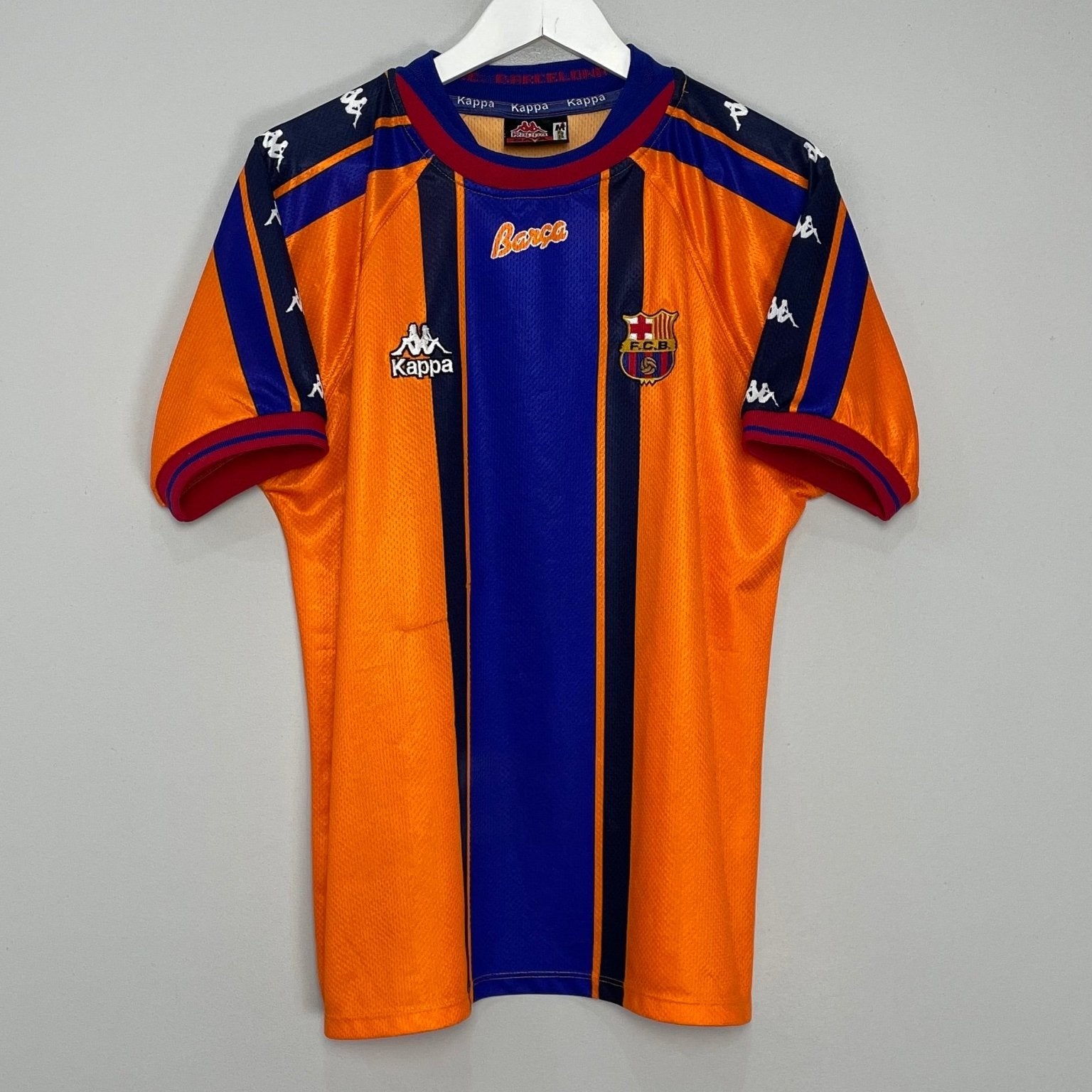 Shop 1997/98 BARCELONA AWAY SHIRT (M) KAPPA, classic football shirts, vintage football shirts & retro soccer jerseys at Cult Kits