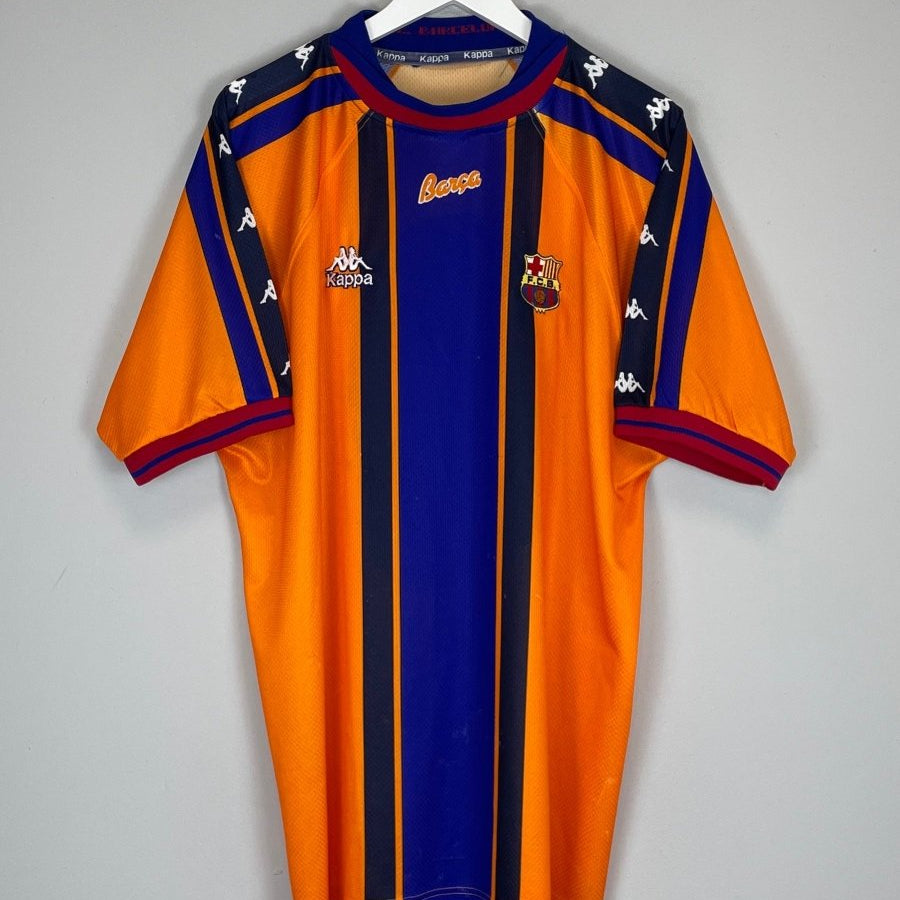 1997/98 BARCELONA AWAY SHIRT (XL) KAPPA - Cult Kits - XL - Buy Vintage Football Shirts, Authentic Retro Football Shirts For Sale, Classic Football Shirts & Soccer Jersey