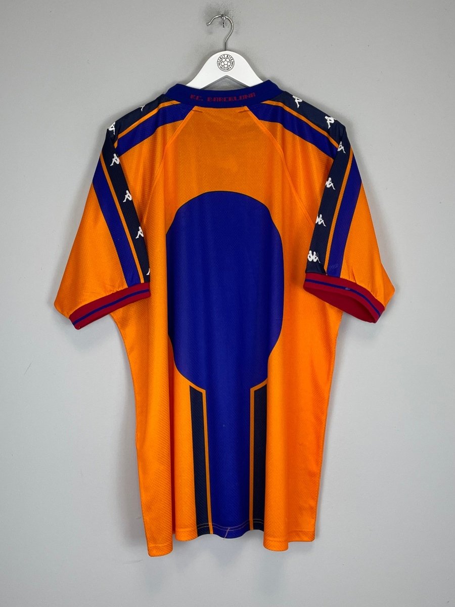 1997/98 BARCELONA AWAY SHIRT (XL) KAPPA - Cult Kits - XL - Buy Vintage Football Shirts, Authentic Retro Football Shirts For Sale, Classic Football Shirts & Soccer Jersey