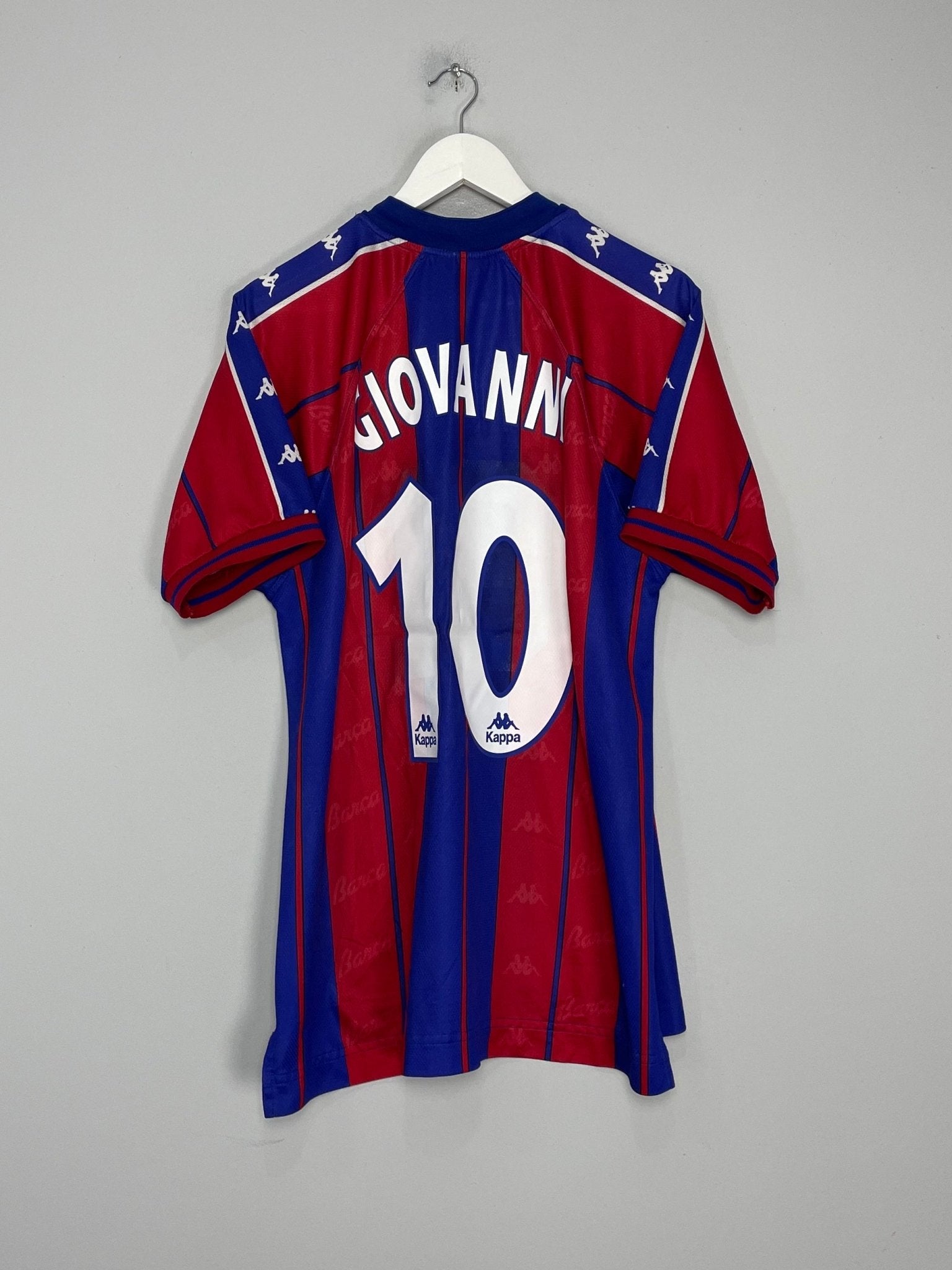 Shop 1997/98 BARCELONA GIOVANNI #10 HOME SHIRT (XL) KAPPA, classic football shirts, vintage football shirts & retro soccer jerseys at Cult Kits