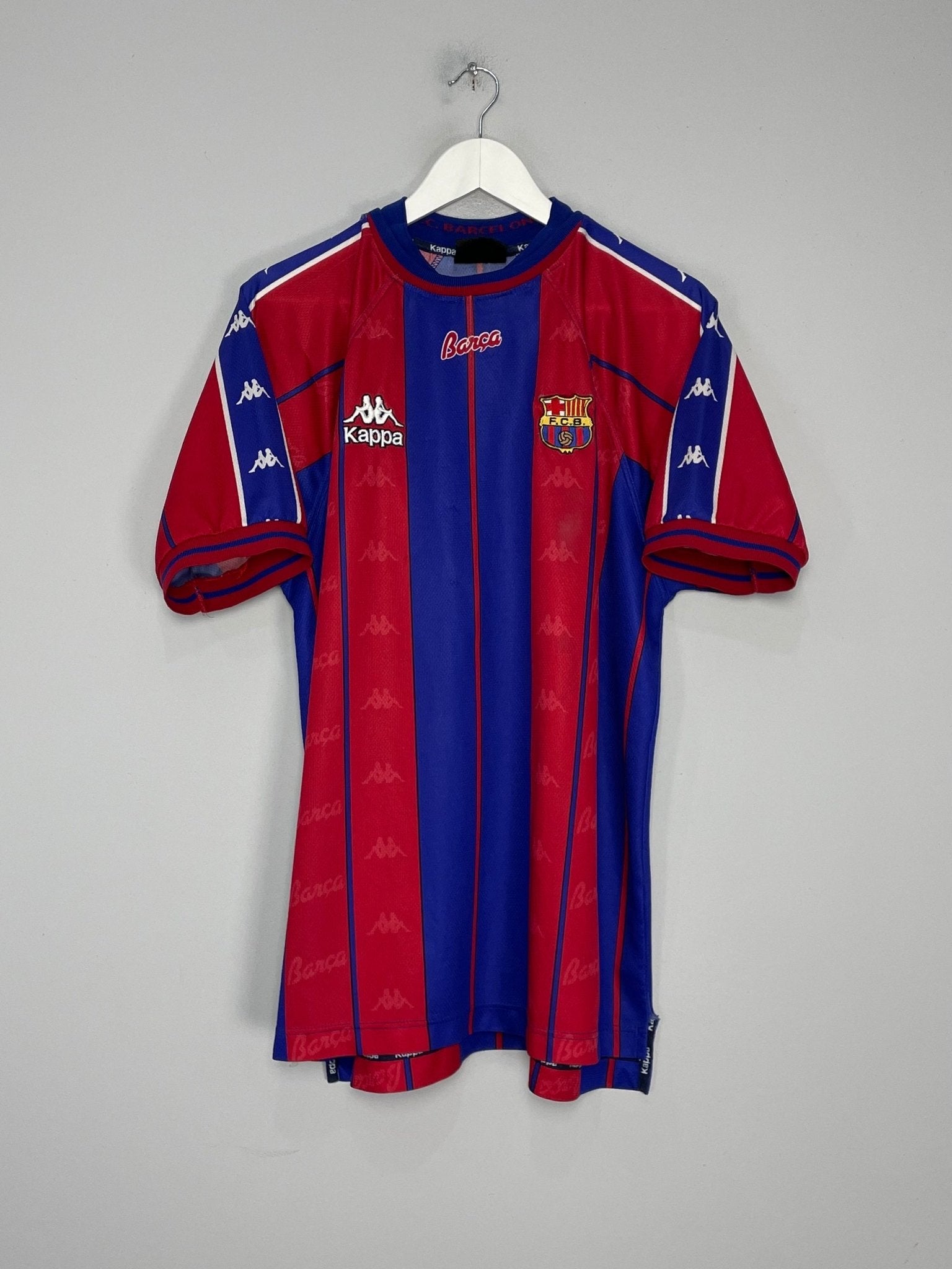 Shop 1997/98 BARCELONA GIOVANNI #10 HOME SHIRT (XL) KAPPA, classic football shirts, vintage football shirts & retro soccer jerseys at Cult Kits