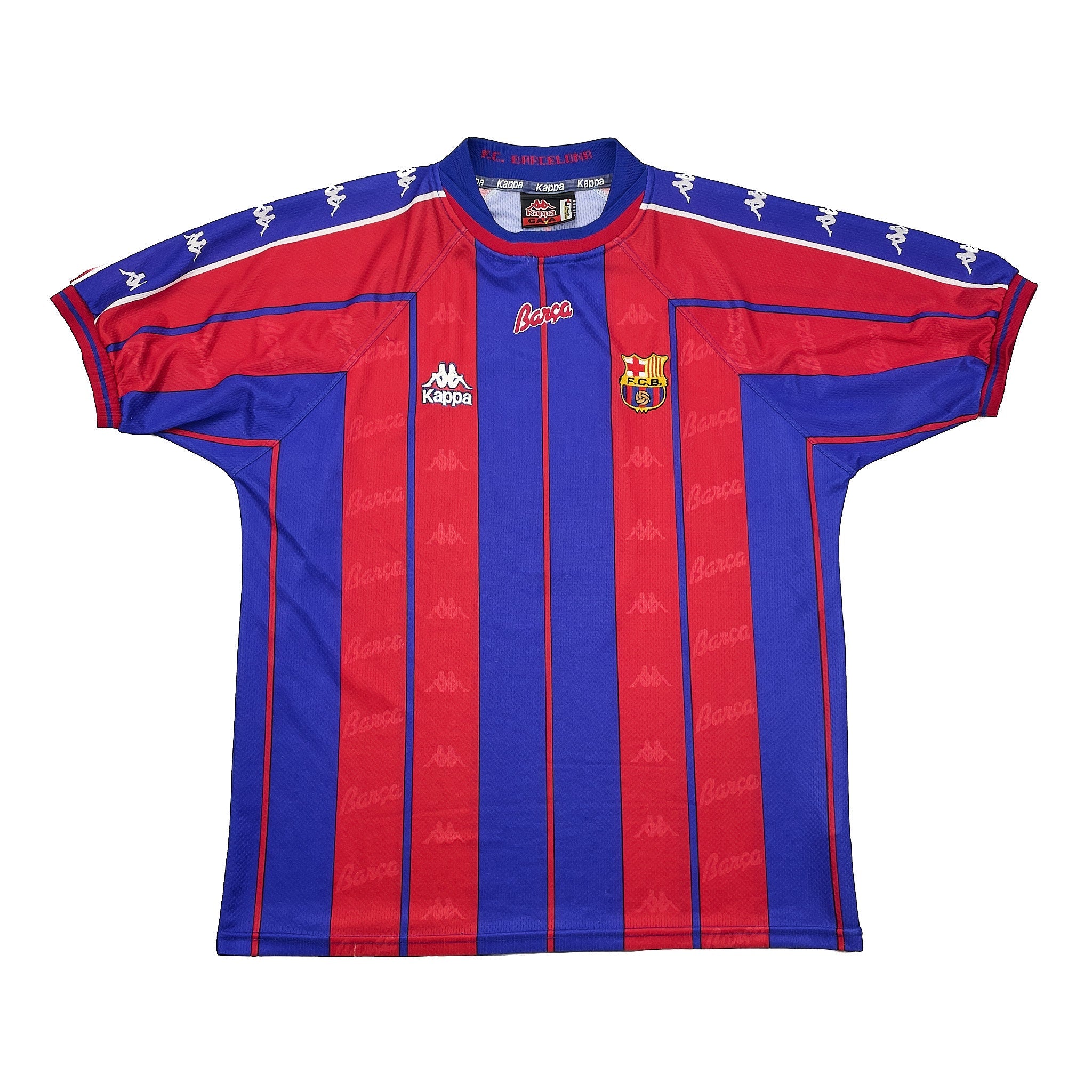 Buy 1997/98 BARCELONA GUARDIOLA 4 HOME SHIRT (L) KAPPA ~ Free worldwide shipping available ~ Authentic Vintage Football Shirts from Cult Kits