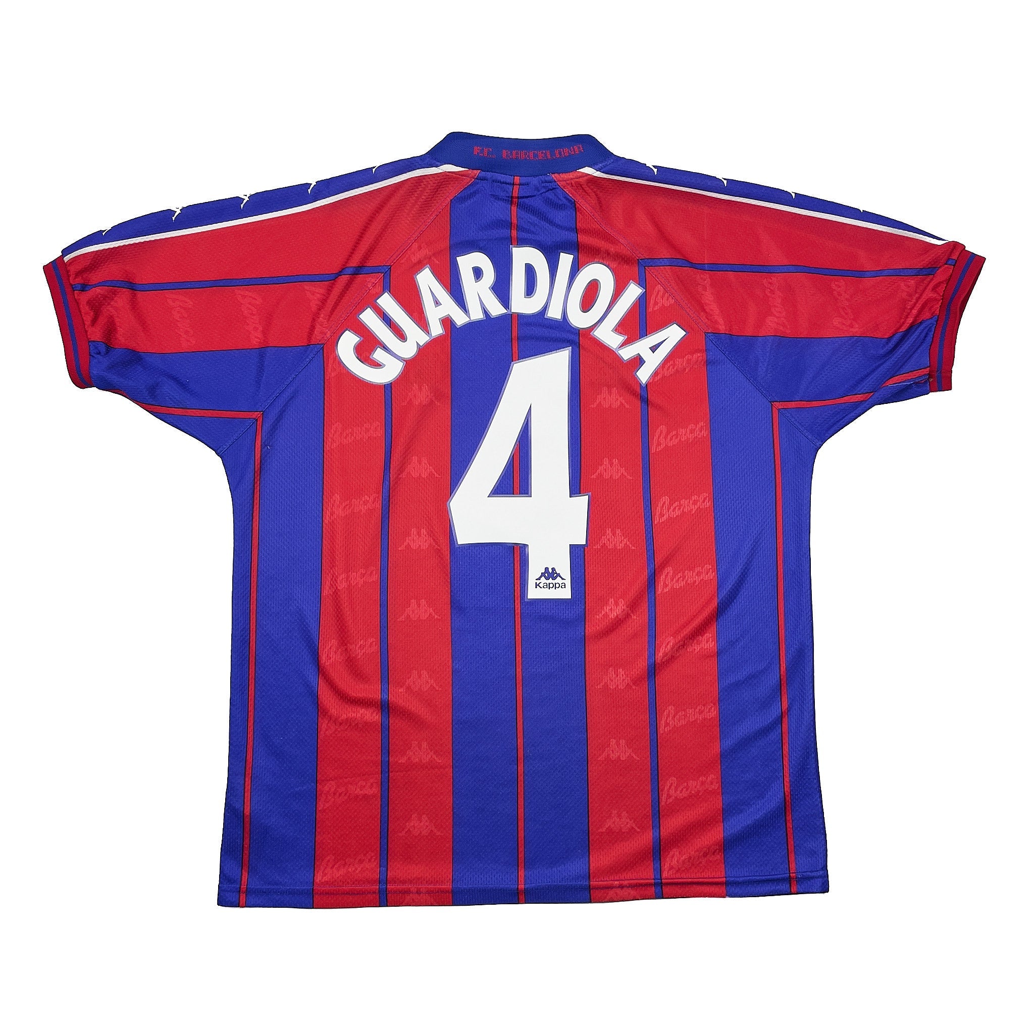 Buy 1997/98 BARCELONA GUARDIOLA 4 HOME SHIRT (L) KAPPA ~ Free worldwide shipping available ~ Authentic Vintage Football Shirts from Cult Kits