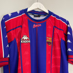Shop 1997/98 BARCELONA HOME SHIRT (XL) KAPPA, classic football shirts, vintage football shirts & retro soccer jerseys at Cult Kits