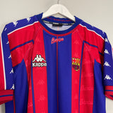 Shop 1997/98 BARCELONA HOME SHIRT (XL) KAPPA, classic football shirts, vintage football shirts & retro soccer jerseys at Cult Kits