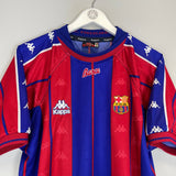 Shop 1997/98 BARCELONA HOME SHIRT (XL) KAPPA, classic football shirts, vintage football shirts & retro soccer jerseys at Cult Kits