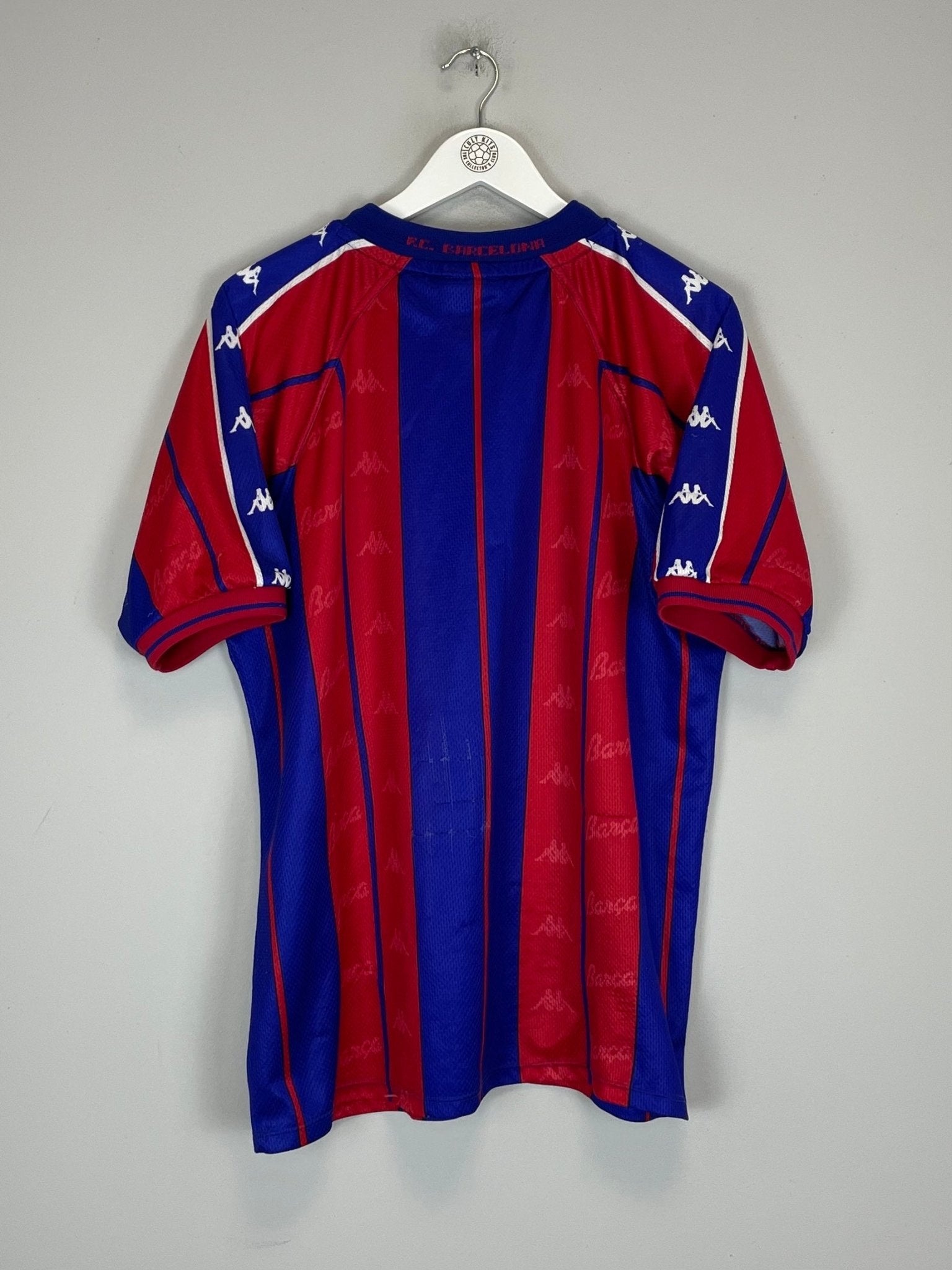 Shop 1997/98 BARCELONA HOME SHIRT (XL) KAPPA, classic football shirts, vintage football shirts & retro soccer jerseys at Cult Kits