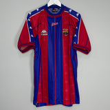 Shop 1997/98 BARCELONA HOME SHIRT (XL) KAPPA, classic football shirts, vintage football shirts & retro soccer jerseys at Cult Kits