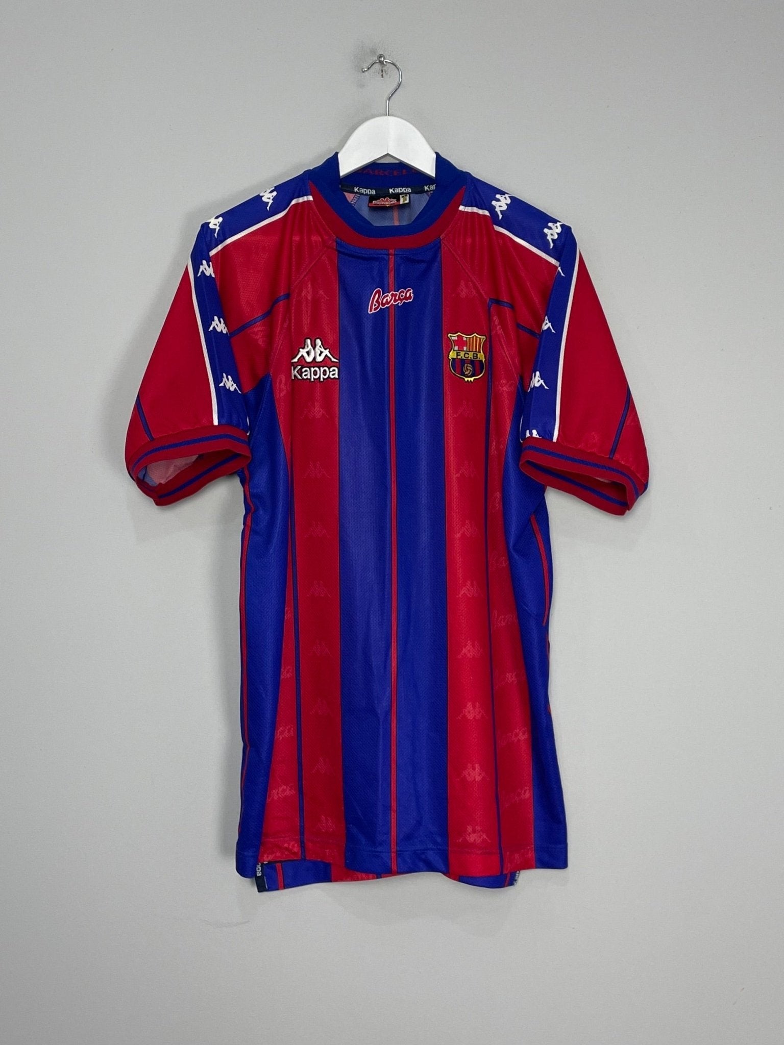 Shop 1997/98 BARCELONA HOME SHIRT (XL) KAPPA, classic football shirts, vintage football shirts & retro soccer jerseys at Cult Kits