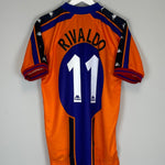 Shop 1997/98 BARCELONA RIVALDO #11 AWAY SHIRT (M) KAPPA, classic football shirts, vintage football shirts & retro soccer jerseys at Cult Kits