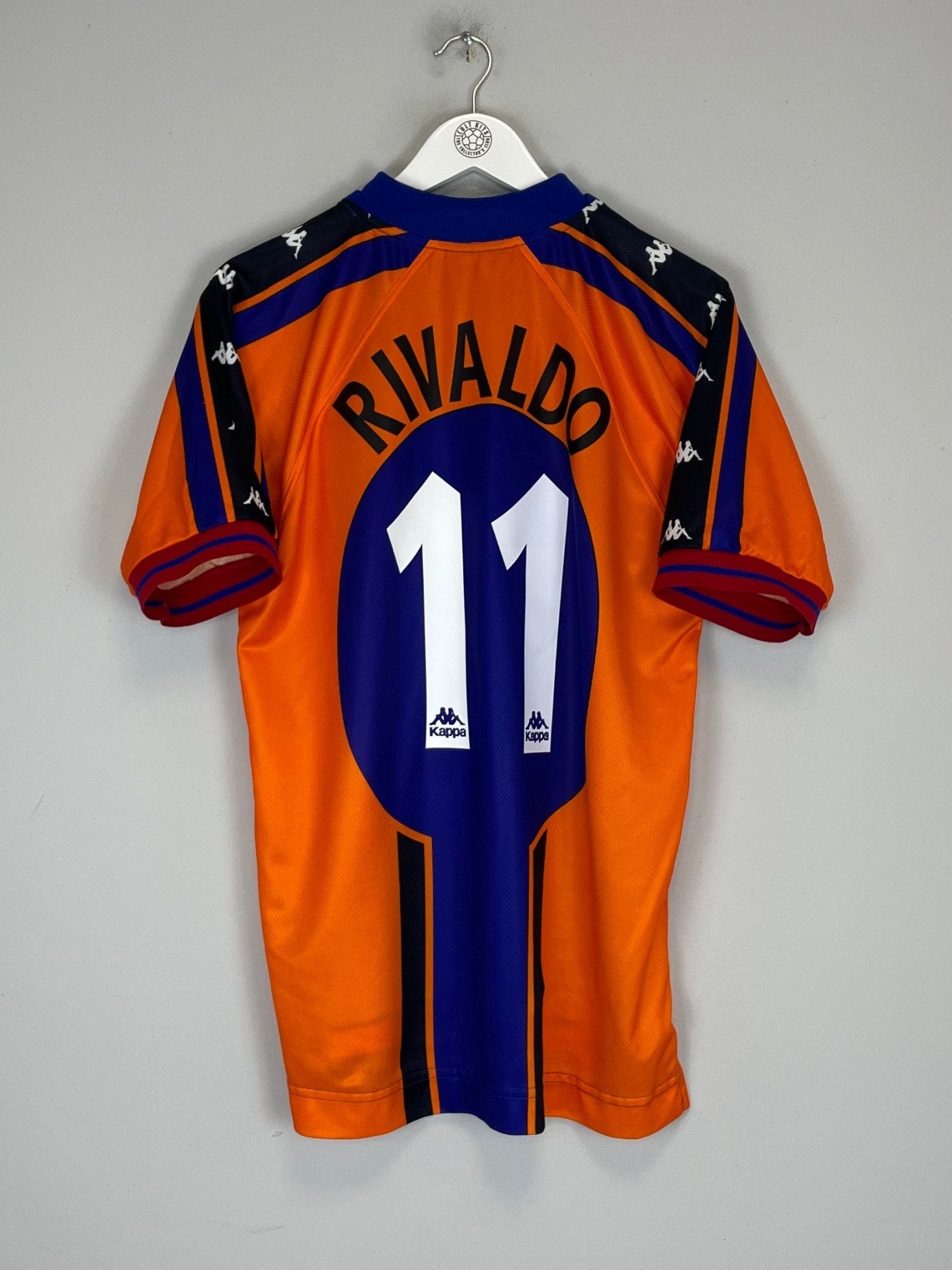 Shop 1997/98 BARCELONA RIVALDO #11 AWAY SHIRT (M) KAPPA, classic football shirts, vintage football shirts & retro soccer jerseys at Cult Kits