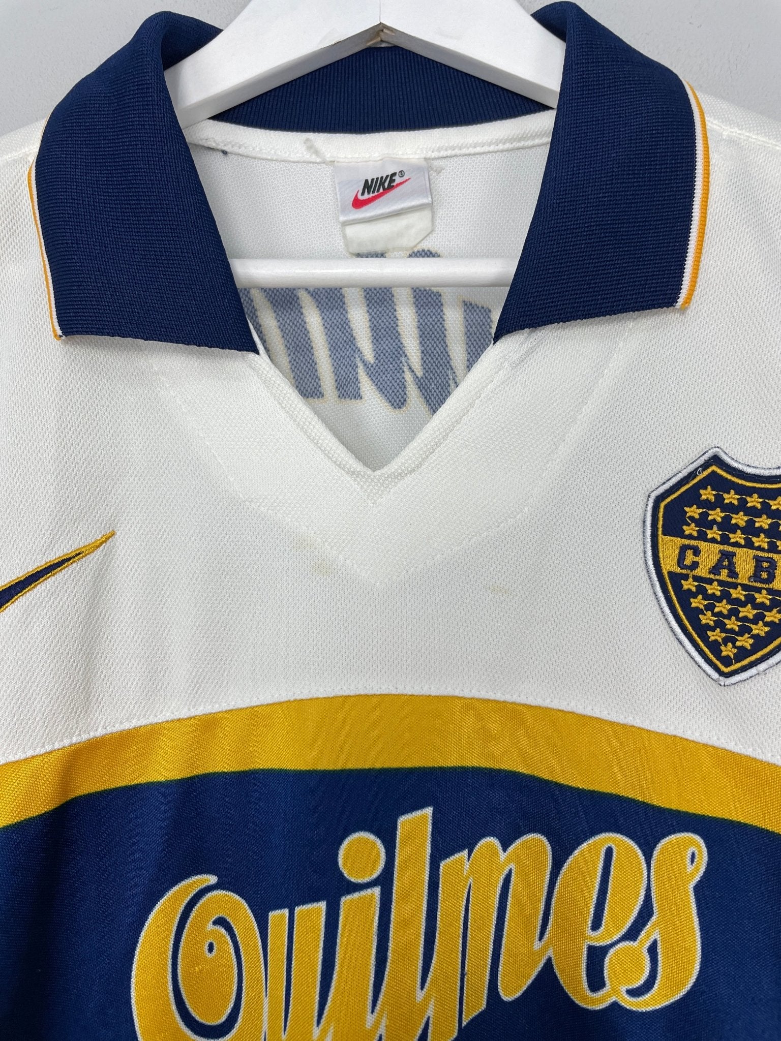 Shop 1997/98 BOCA JUNIORS AWAY SHIRT (XS) NIKE, classic football shirts, vintage football shirts & retro soccer jerseys at Cult Kits
