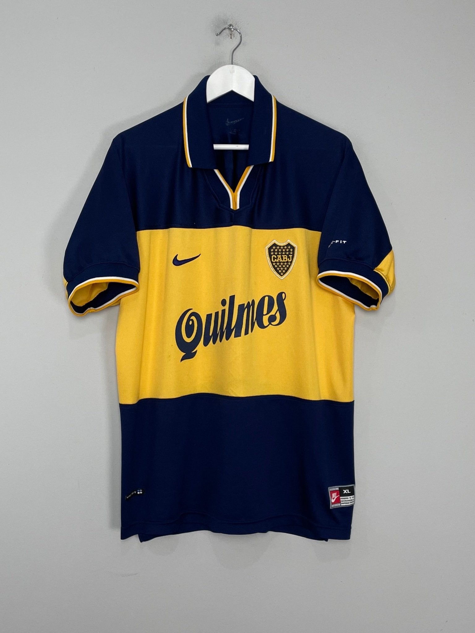 Shop 1997/98 BOCA JUNIORS HOME SHIRT (XL) NIKE, classic football shirts, vintage football shirts & retro soccer jerseys at Cult Kits