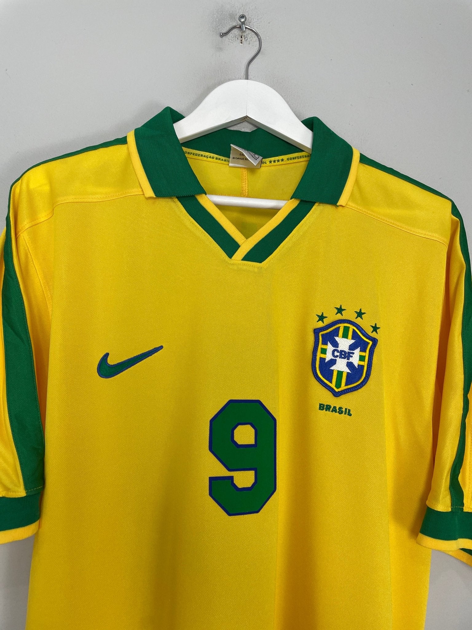 1997/98 BRAZIL RONALDO #9 HOME SHIRT (L) NIKE – Cult Kits