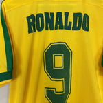 Shop 1997/98 BRAZIL RONALDO #9 HOME SHIRT (M) NIKE, classic football shirts, vintage football shirts & retro soccer jerseys at Cult Kits