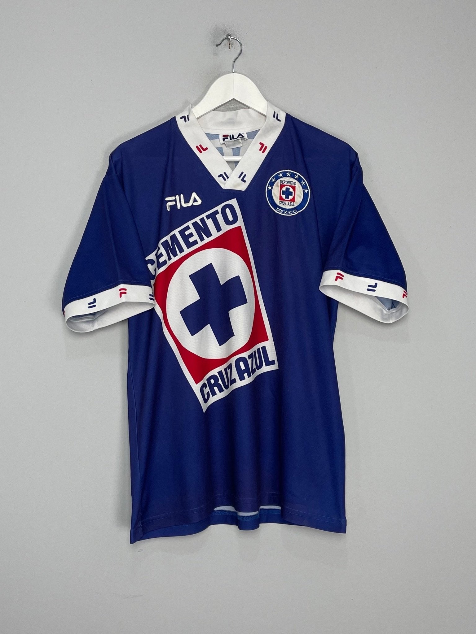 Shop 1997/98 CRUZ AZUL HOME SHIRT (M) FILA, classic football shirts, vintage football shirts & retro soccer jerseys at Cult Kits
