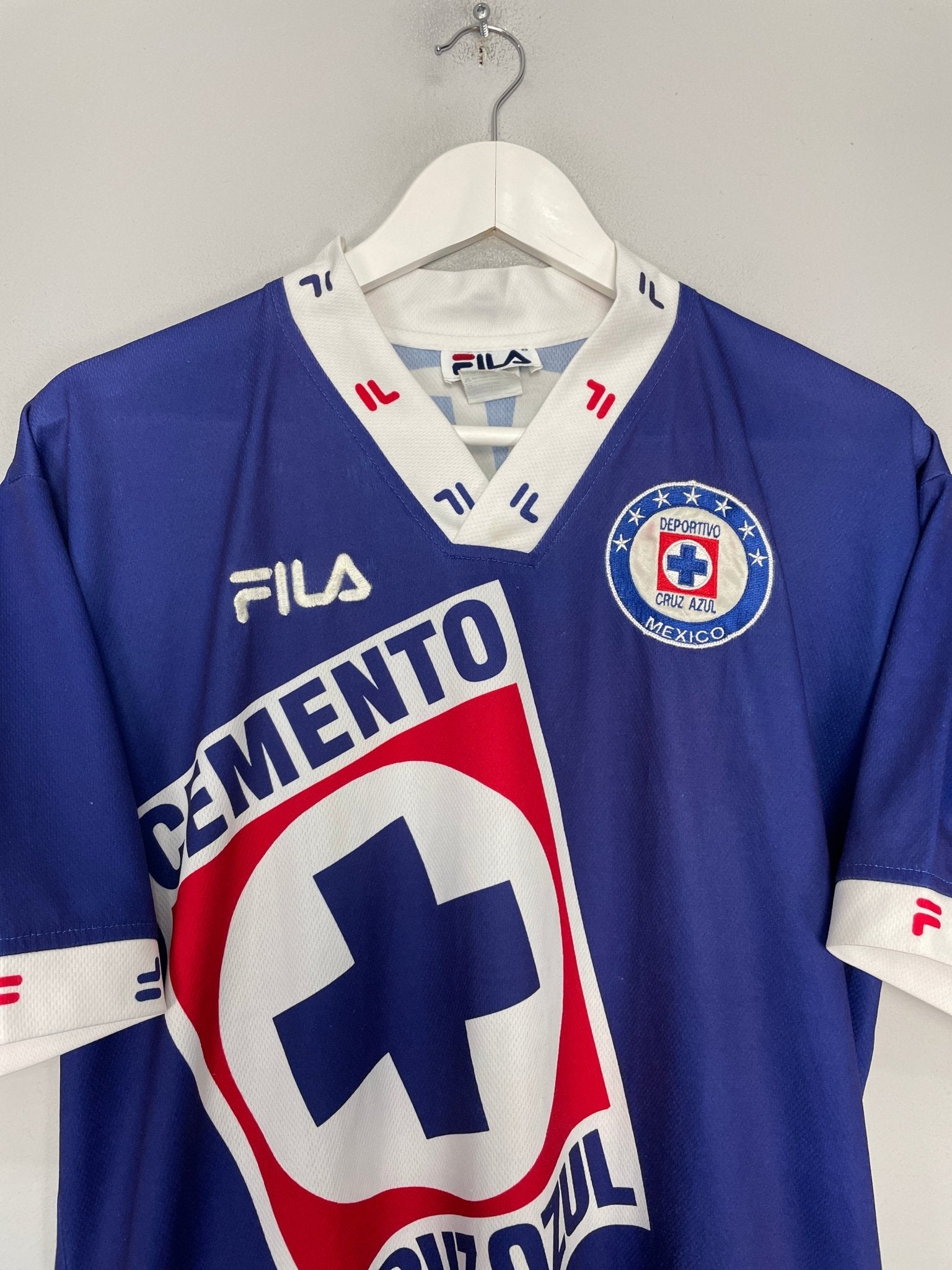 Shop 1997/98 CRUZ AZUL HOME SHIRT (M) FILA, classic football shirts, vintage football shirts & retro soccer jerseys at Cult Kits