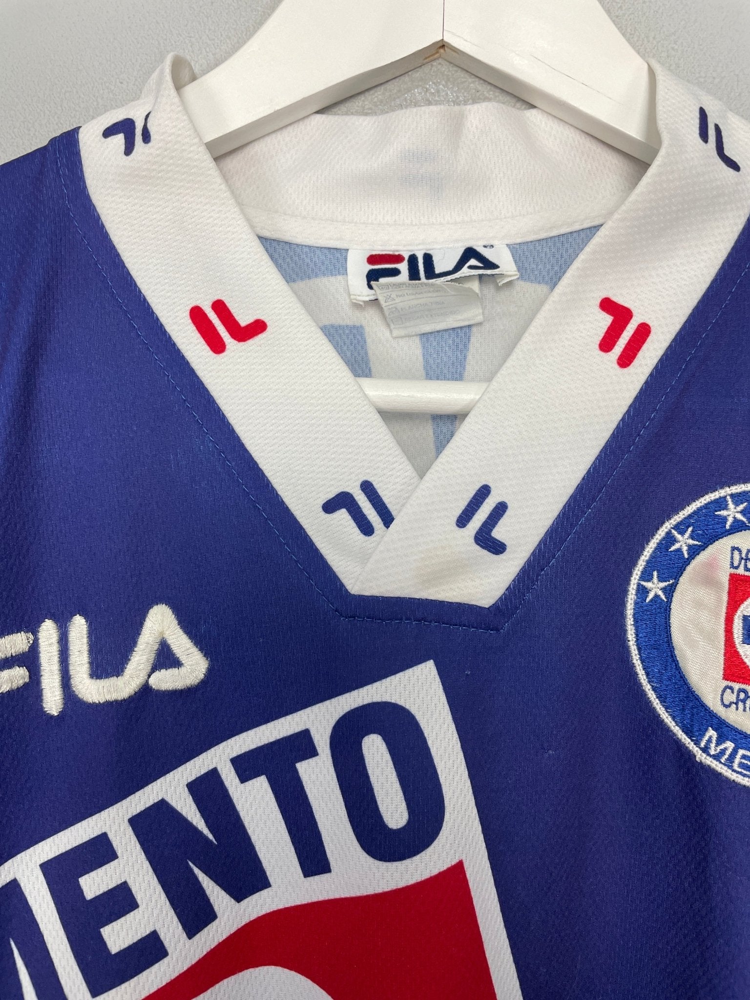 Shop 1997/98 CRUZ AZUL HOME SHIRT (M) FILA, classic football shirts, vintage football shirts & retro soccer jerseys at Cult Kits