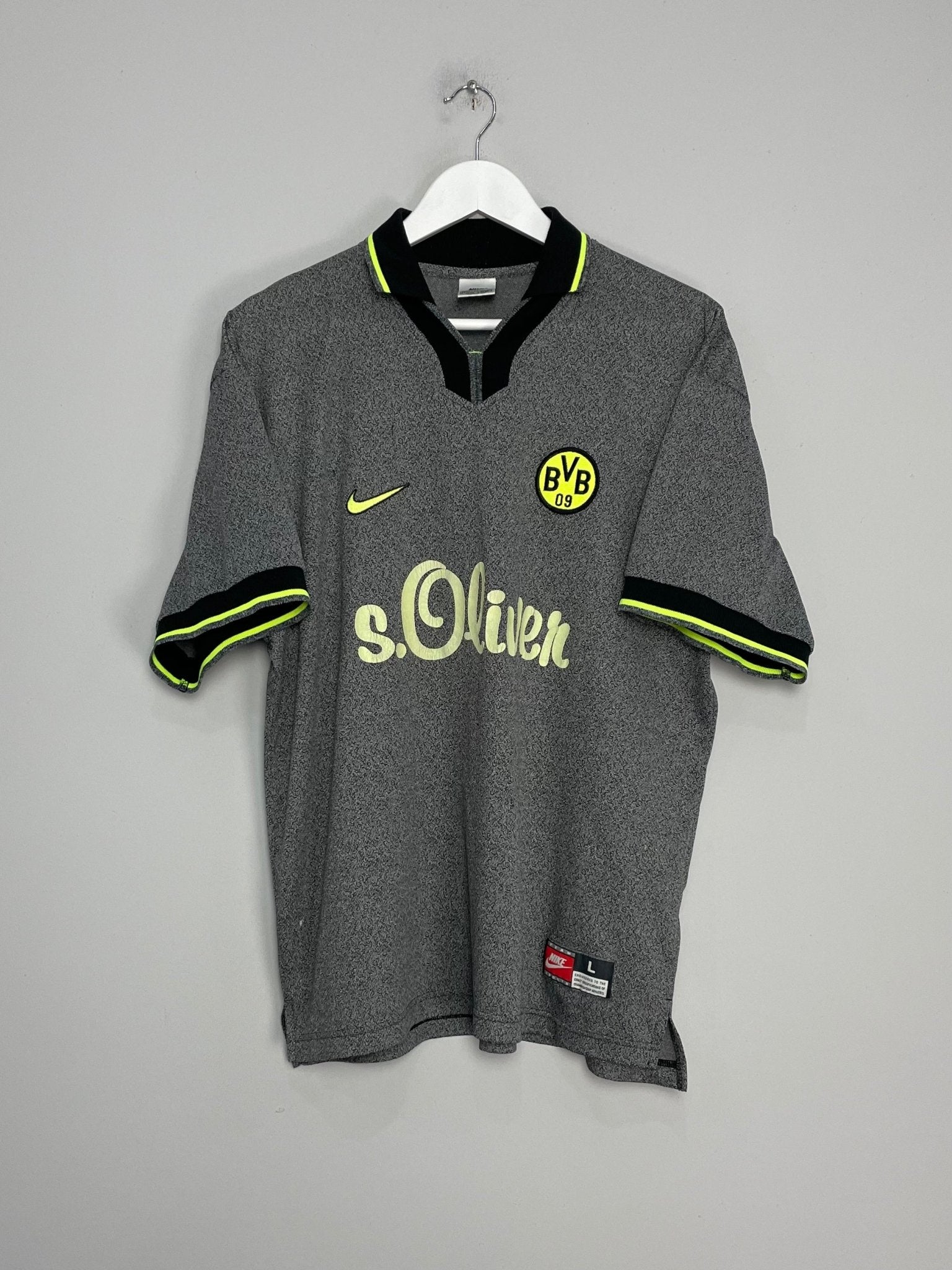 Shop 1997/98 DORTMUND AWAY SHIRT (L) NIKE, classic football shirts, vintage football shirts & retro soccer jerseys at Cult Kits