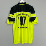 Shop 1997/98 DORTMUND 'CHAMPIONS' HOME SHIRT (L) NIKE, classic football shirts, vintage football shirts & retro soccer jerseys at Cult Kits
