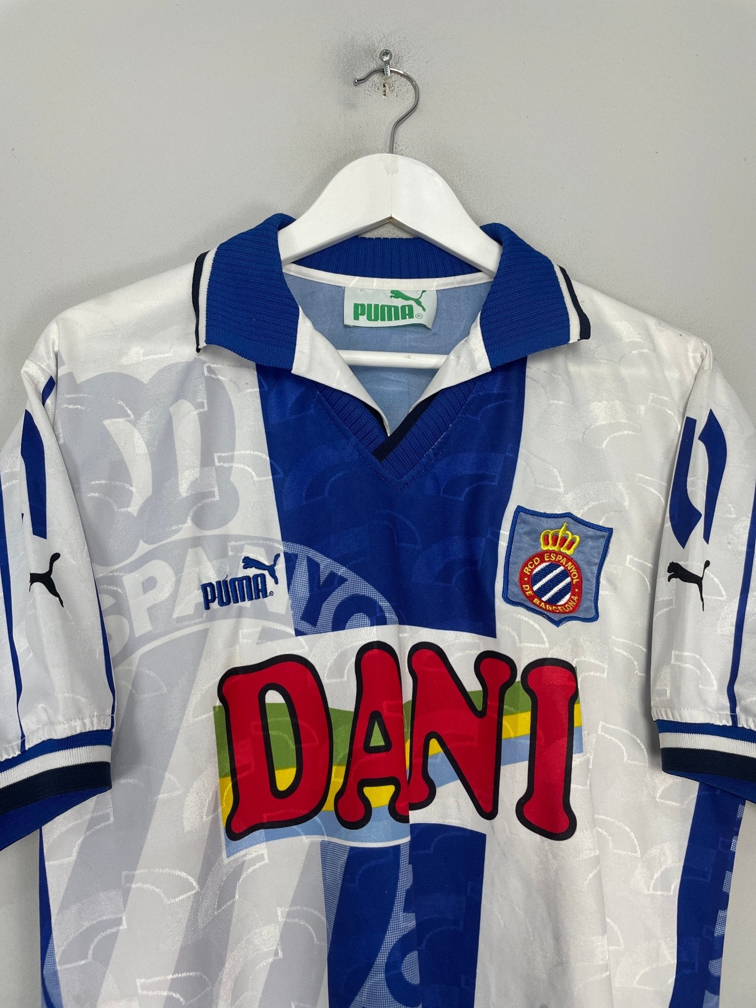 Shop 1997/98 ESPANYOL HOME SHIRT (M) PUMA, classic football shirts, vintage football shirts & retro soccer jerseys at Cult Kits