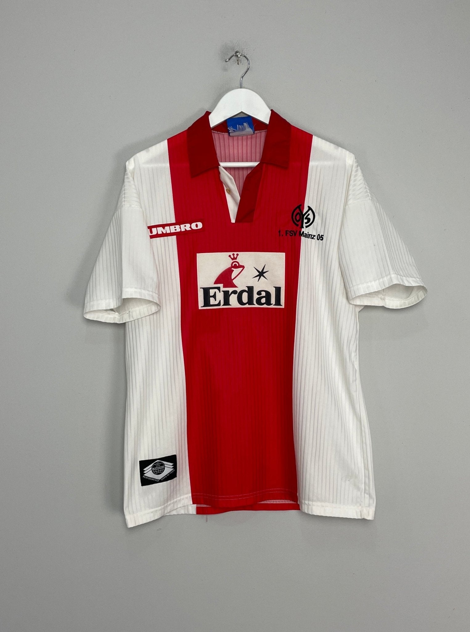 Shop 1997/98 FC MAINZ HOME SHIRT (L) UMBRO, classic football shirts, vintage football shirts & retro soccer jerseys at Cult Kits
