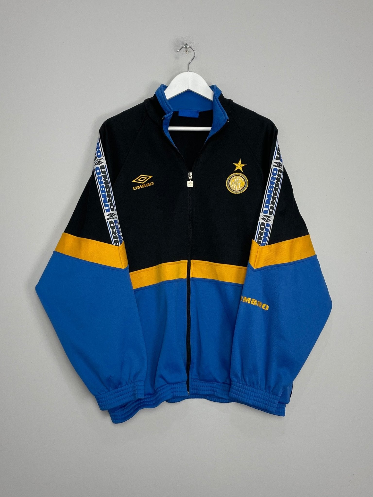 Shop 1997/98 INTER MILAN TRACK JACKET (XL) UMBRO, classic football shirts, vintage football shirts & retro soccer jerseys at Cult Kits