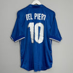 Shop 1997/98 ITALY DEL PIERO #10 HOME SHIRT (L) NIKE, classic football shirts, vintage football shirts & retro soccer jerseys at Cult Kits