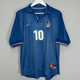 Shop 1997/98 ITALY DEL PIERO #10 HOME SHIRT (L) NIKE, classic football shirts, vintage football shirts & retro soccer jerseys at Cult Kits