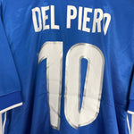 Shop 1997/98 ITALY DEL PIERO #10 HOME SHIRT (L) NIKE, classic football shirts, vintage football shirts & retro soccer jerseys at Cult Kits
