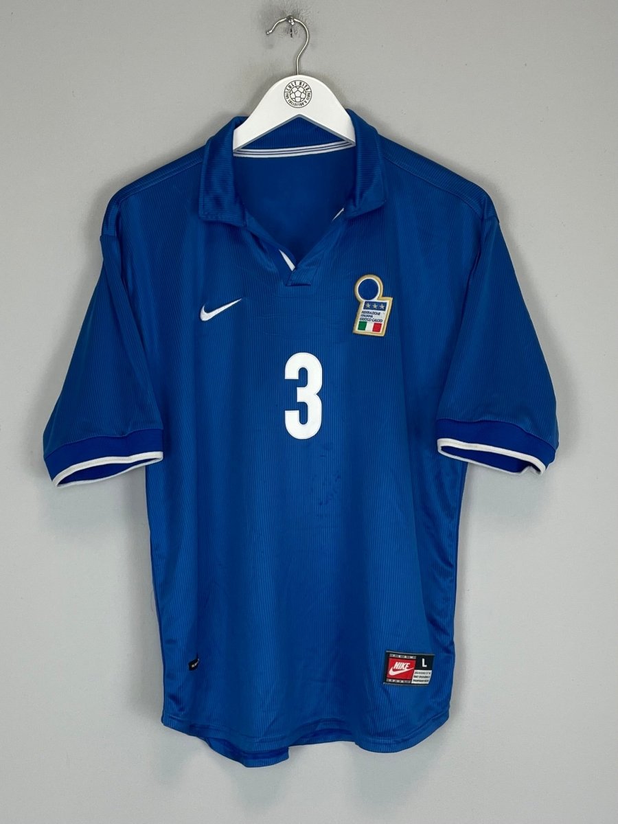 1997/98 ITALY MALDINI 3 HOME SHIRT (L) NIKE - Cult Kits - Large - Buy Vintage Football Shirts, Authentic Retro Football Shirts For Sale, Classic Football Shirts & Soccer Jersey