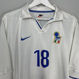 Shop 1997/98 ITALY R.BAGGIO #18 AWAY SHIRT (L) NIKE, classic football shirts, vintage football shirts & retro soccer jerseys at Cult Kits