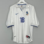 Shop 1997/98 ITALY R.BAGGIO #18 AWAY SHIRT (L) NIKE, classic football shirts, vintage football shirts & retro soccer jerseys at Cult Kits