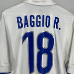 Shop 1997/98 ITALY R.BAGGIO #18 AWAY SHIRT (L) NIKE, classic football shirts, vintage football shirts & retro soccer jerseys at Cult Kits