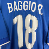 Shop 1997/98 ITALY R.BAGGIO #18 HOME SHIRT (XL) NIKE, classic football shirts, vintage football shirts & retro soccer jerseys at Cult Kits