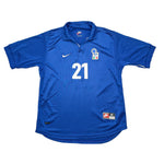 Buy 1997/98 ITALY VIERI 21 HOME SHIRT (M) NIKE ~ Free worldwide shipping available ~ Authentic Vintage Football Shirts from Cult Kits