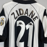 1997/98 JUVENTUS ZIDANE 21 HOME SHIRT (XL) KAPPA - Cult Kits - XL - Buy Vintage Football Shirts, Authentic Retro Football Shirts For Sale, Classic Football Shirts & Soccer Jersey