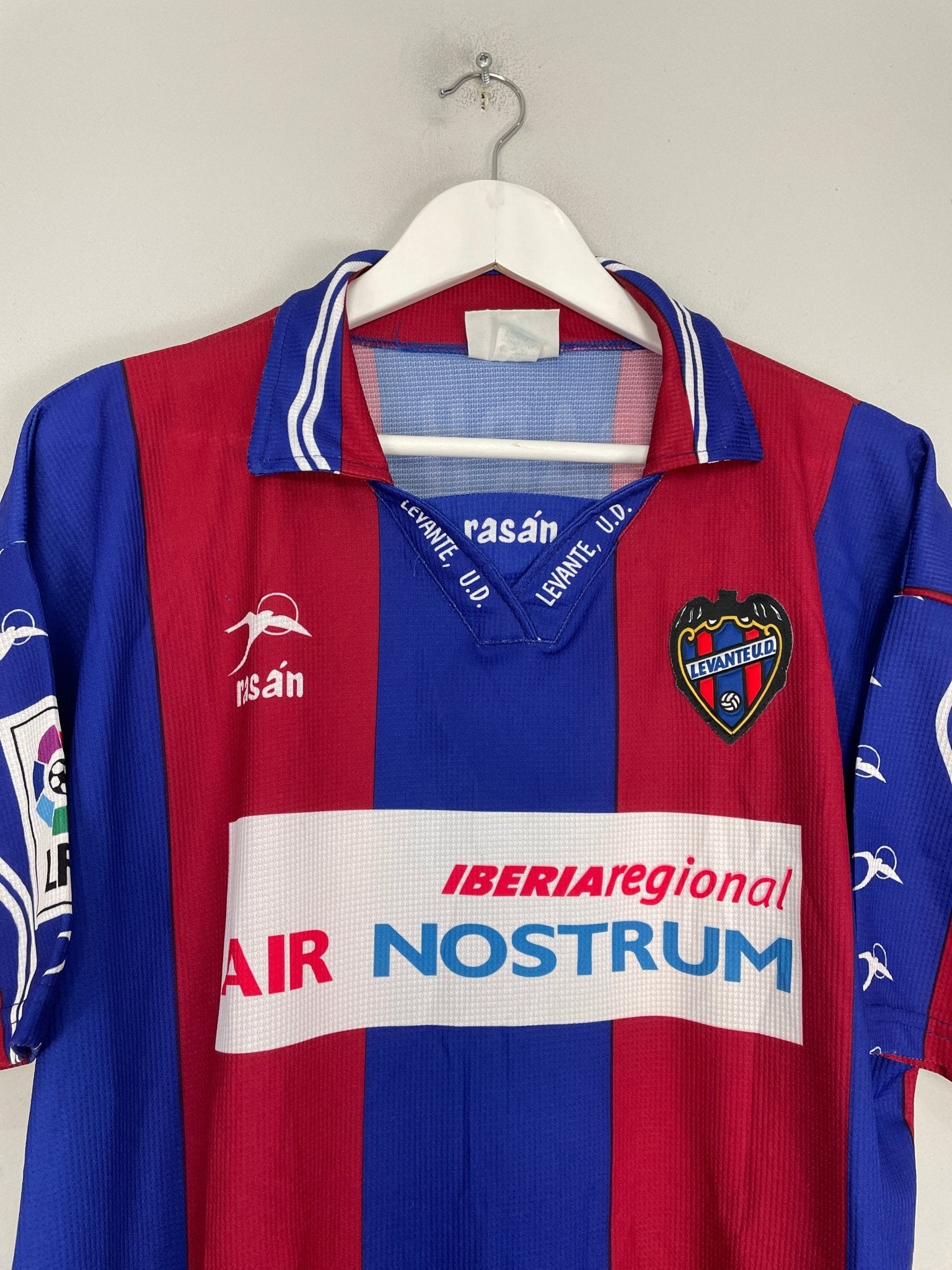 Shop 1997/98 LEVANTE BARILA #22 *PLAYER ISSUE* HOME SHIRT (XXL) RASAN, classic football shirts, vintage football shirts & retro soccer jerseys at Cult Kits