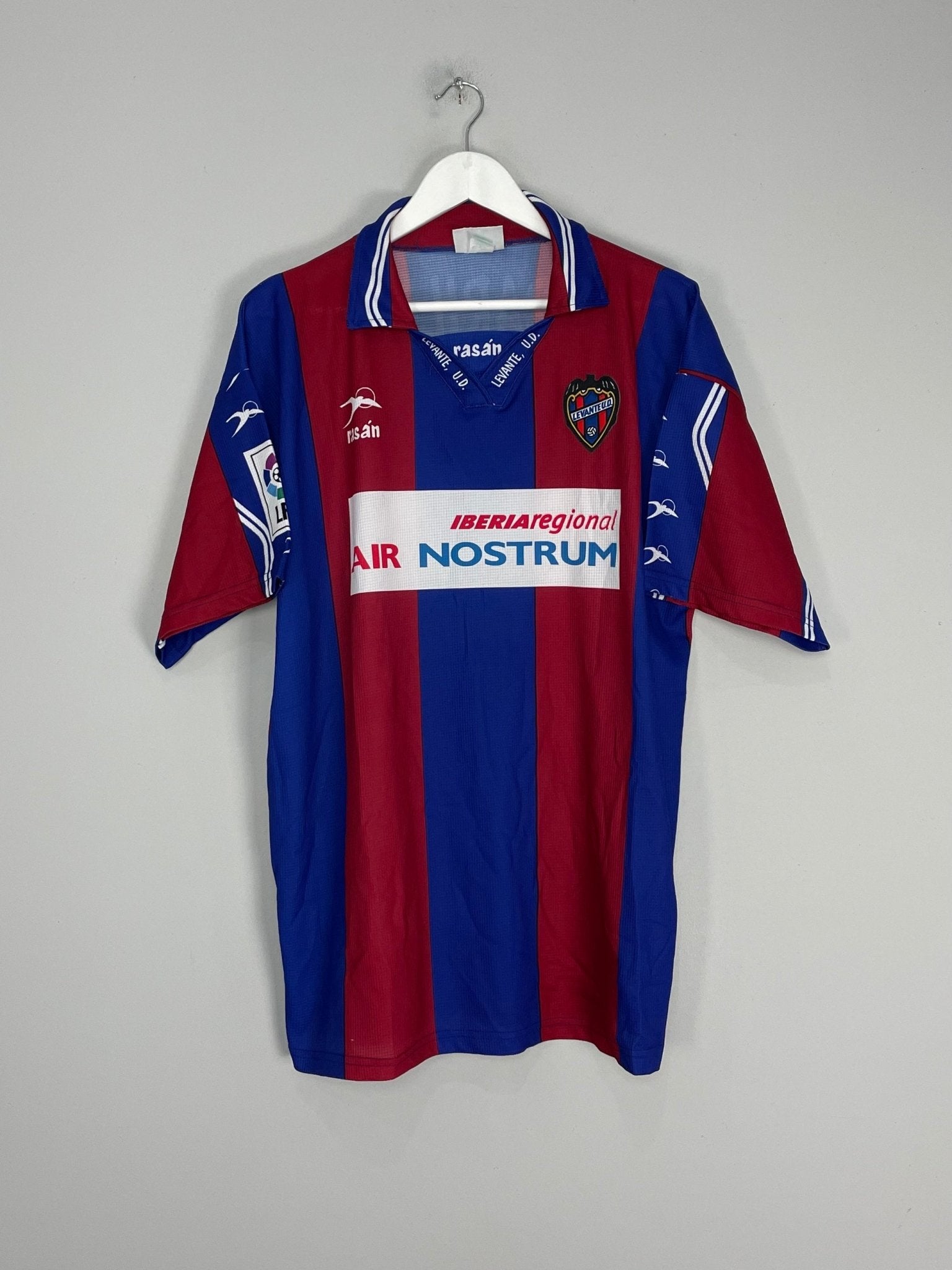 Shop 1997/98 LEVANTE BARILA #22 *PLAYER ISSUE* HOME SHIRT (XXL) RASAN, classic football shirts, vintage football shirts & retro soccer jerseys at Cult Kits