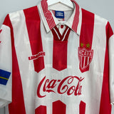 Shop 1997/98 NECAXA #11 HOME SHIRT (L) UMBRO, classic football shirts, vintage football shirts & retro soccer jerseys at Cult Kits