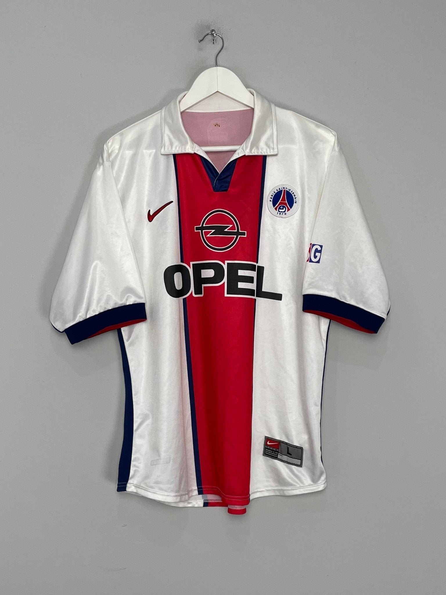 Shop 1997/98 PSG AWAY SHIRT (L) NIKE, classic football shirts, vintage football shirts & retro soccer jerseys at Cult Kits