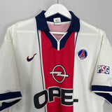 Shop 1997/98 PSG AWAY SHIRT (XL) NIKE, classic football shirts, vintage football shirts & retro soccer jerseys at Cult Kits