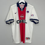 Shop 1997/98 PSG AWAY SHIRT (XL) NIKE, classic football shirts, vintage football shirts & retro soccer jerseys at Cult Kits