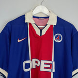 Shop 1997/98 PSG *PLAYER ISSUE* HOME SHIRT (L) NIKE, classic football shirts, vintage football shirts & retro soccer jerseys at Cult Kits